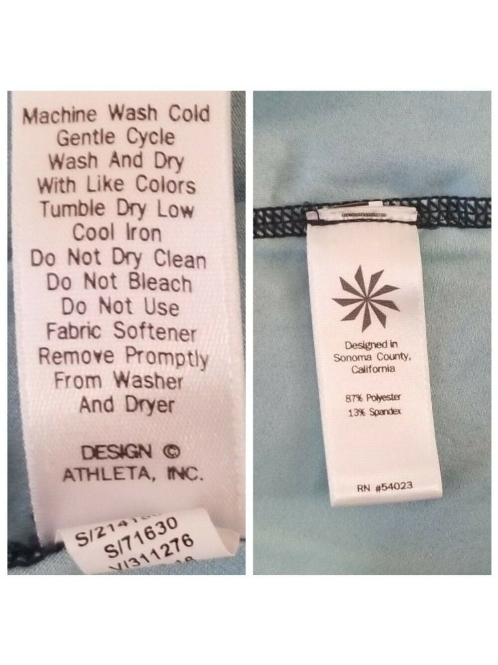 Athleta Women's Blue Wave Athletic Racer-Back Built-In Bra Tank Top Size Small - Picture 7 of 8